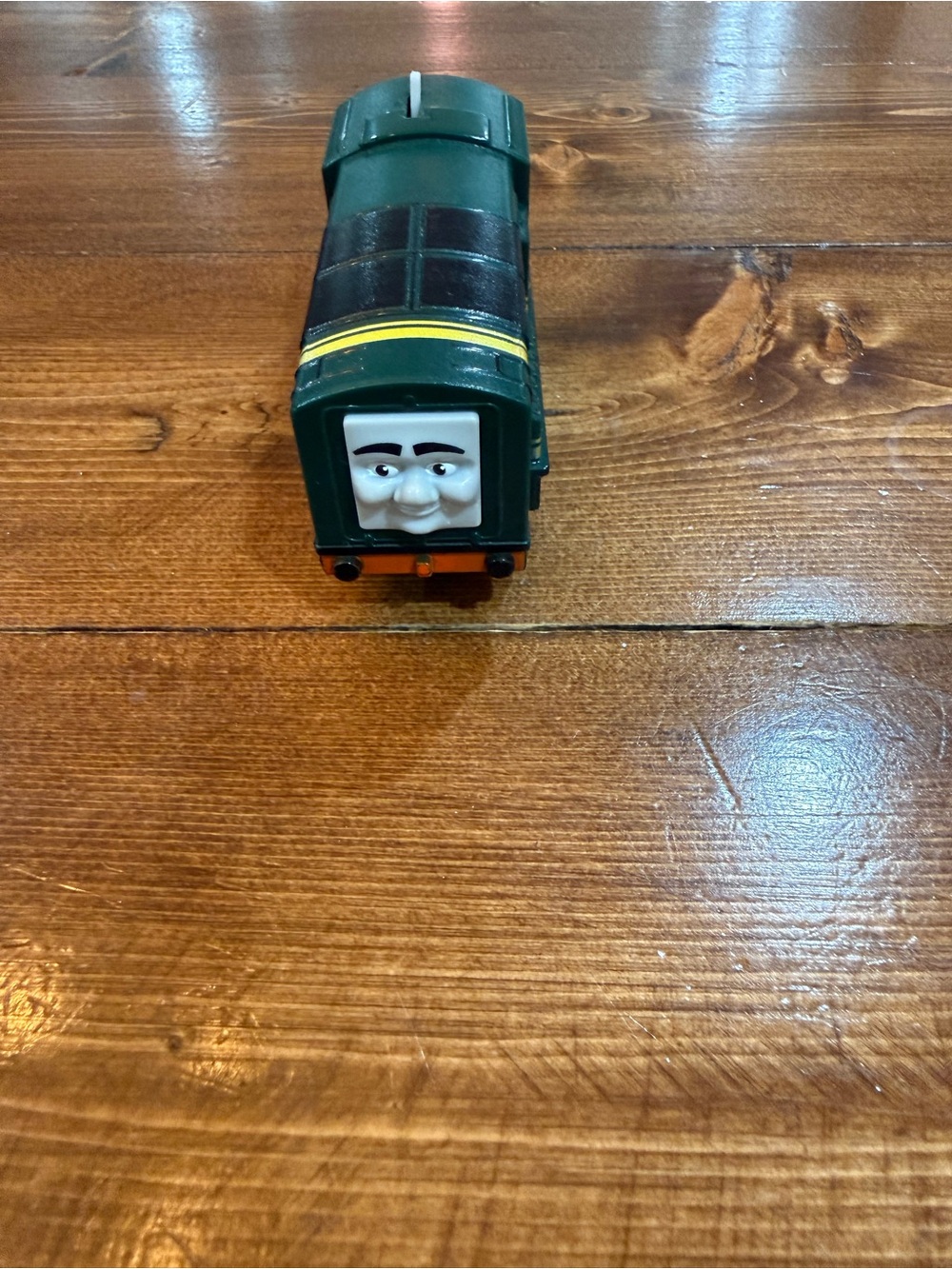 Thomas & Friends Green Engine with Yellow Stripe and White Face